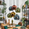 Koyoto Lampa wisząca, Kula świetlna, Lampa wisząca Niebeieski, Złoty, Zielony, W kolorze miedzi, 6-punktowe