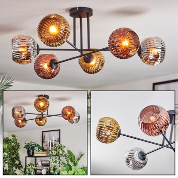 Ripoll Lampa sufitowa, Kula świetlna Chrom, Złoty, W kolorze miedzi, Przydymiony, 6-punktowe Ripoll Lampa sufitowa, Kula świetlna Chrom, Złoty, W kolorze miedzi, Przydymiony, 6-punktowe