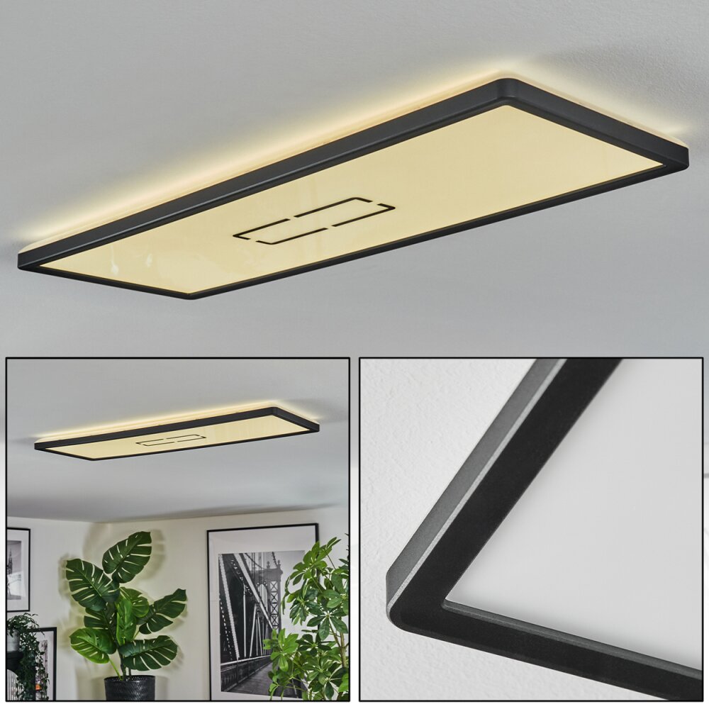 Simonstorp Lampa sufitowa, Panel LED Czarny, Biały, 1-punktowy main product photo