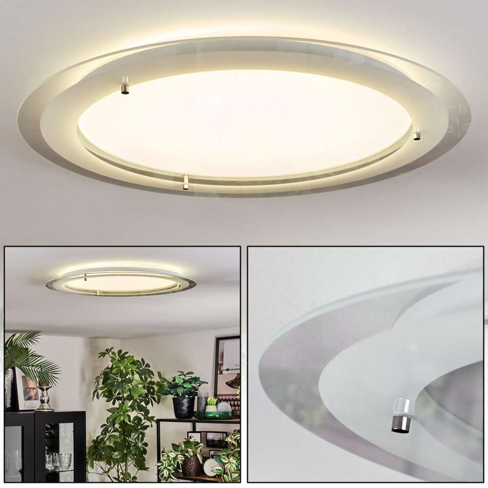 Ipres Lampa sufitowa, Panel LED Srebrny, Biały, 1-punktowy main product photo