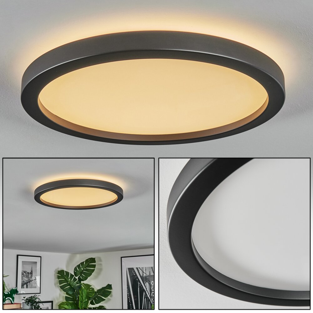 Xarel Lampa sufitowa, Panel LED Czarny, 1-punktowy main product photo