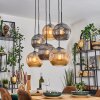 Ripoll Lampa wisząca, Kula świetlna, Lampa wisząca W kolorze bursztynu, Przydymiony, 6-punktowe