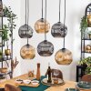 Ripoll Lampa wisząca, Kula świetlna, Lampa wisząca W kolorze bursztynu, Przydymiony, 6-punktowe