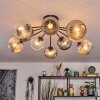 Ripoll lampa sufitowa, kula świetlna bursztynowy, przezroczysty, przydymiony, 10-punktowe