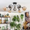 Ripoll lampa sufitowa, kula świetlna bursztynowy, przezroczysty, przydymiony, 10-punktowe