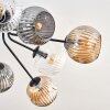 Ripoll Lampa sufitowa, Kula świetlna W kolorze bursztynu, Przezroczysty, Przydymiony, 10-punktowe