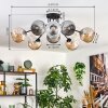 Ripoll Lampa sufitowa, Kula świetlna W kolorze bursztynu, Przezroczysty, Przydymiony, 10-punktowe