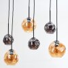 Ripoll lampa wisząca, kula świetlna, lampa wisząca bursztynowy, przydymiony, 6-punktowe