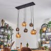 Ripoll lampa wisząca, kula świetlna, lampa wisząca bursztynowy, przydymiony, 6-punktowe