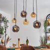 Ripoll lampa wisząca, kula świetlna, lampa wisząca bursztynowy, przydymiony, 6-punktowe
