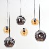 Ripoll Lampa wisząca, Kula świetlna, Lampa wisząca W kolorze bursztynu, Przydymiony, 6-punktowe