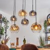 Ripoll lampa wisząca, kula świetlna, lampa wisząca bursztynowy, przezroczysty, przydymiony, 6-punktowe