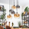 Ripoll Lampa wisząca, Kula świetlna, Lampa wisząca W kolorze bursztynu, Przezroczysty, Przydymiony, 6-punktowe