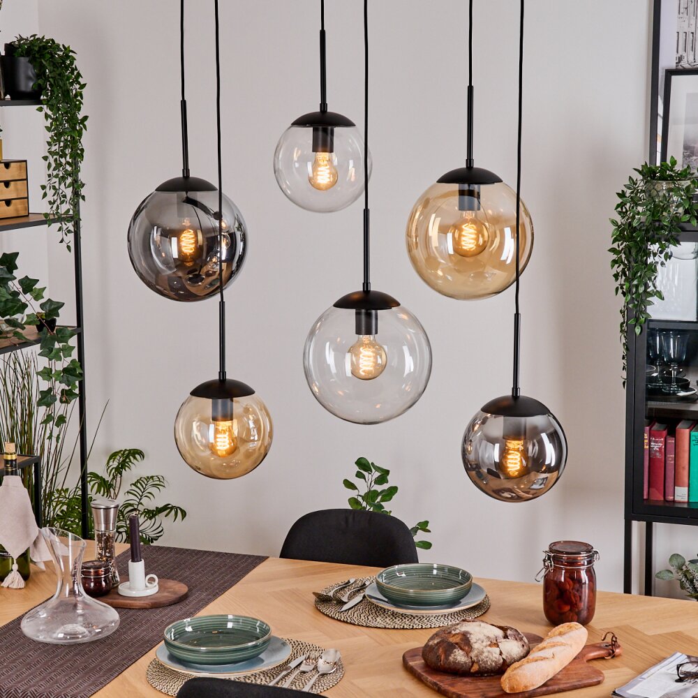 Gastor Lampa wisząca, Kula świetlna, Lampa wisząca W kolorze bursztynu, Przezroczysty, Przydymiony, 6-punktowe main product photo