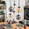 Gastor lampa wisząca, kula świetlna, lampa wisząca bursztynowy, przezroczysty, przydymiony, 6-punktowe