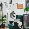 Cando lampa stojąca, lampa podłogowa łukowa chrom, czarny, 1-punktowy