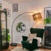 Cando lampa stojąca, lampa podłogowa łukowa chrom, czarny, 1-punktowy