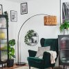 Cando lampa stojąca, lampa podłogowa łukowa chrom, czarny, 1-punktowy