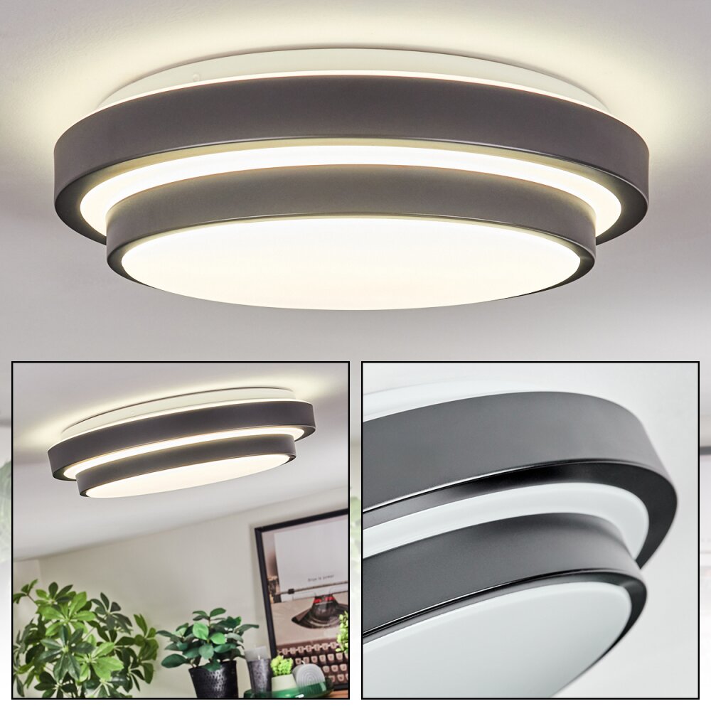 Orvan Lampa sufitowa, Panel LED Czarny, Biały, 1-punktowy main product photo