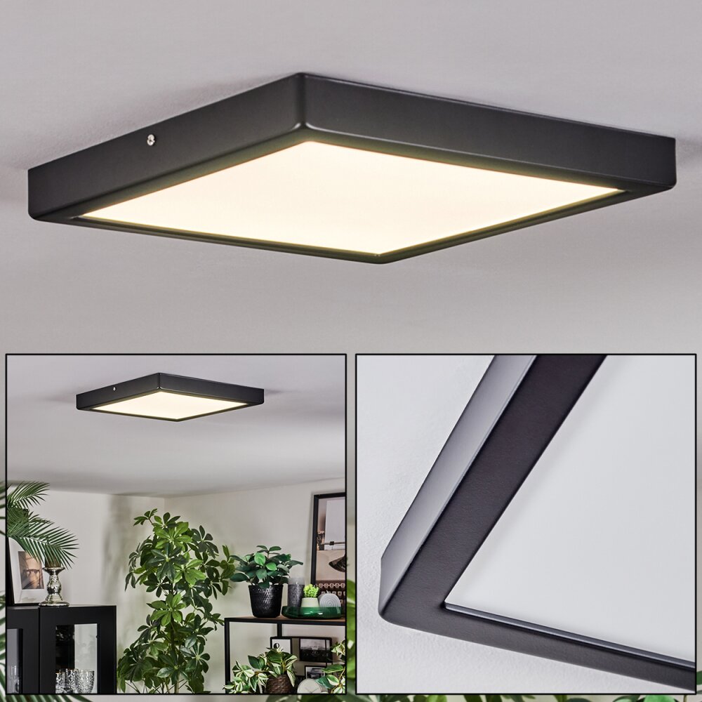 Isela Lampa sufitowa, Panel LED Czarny, 1-punktowy main product photo