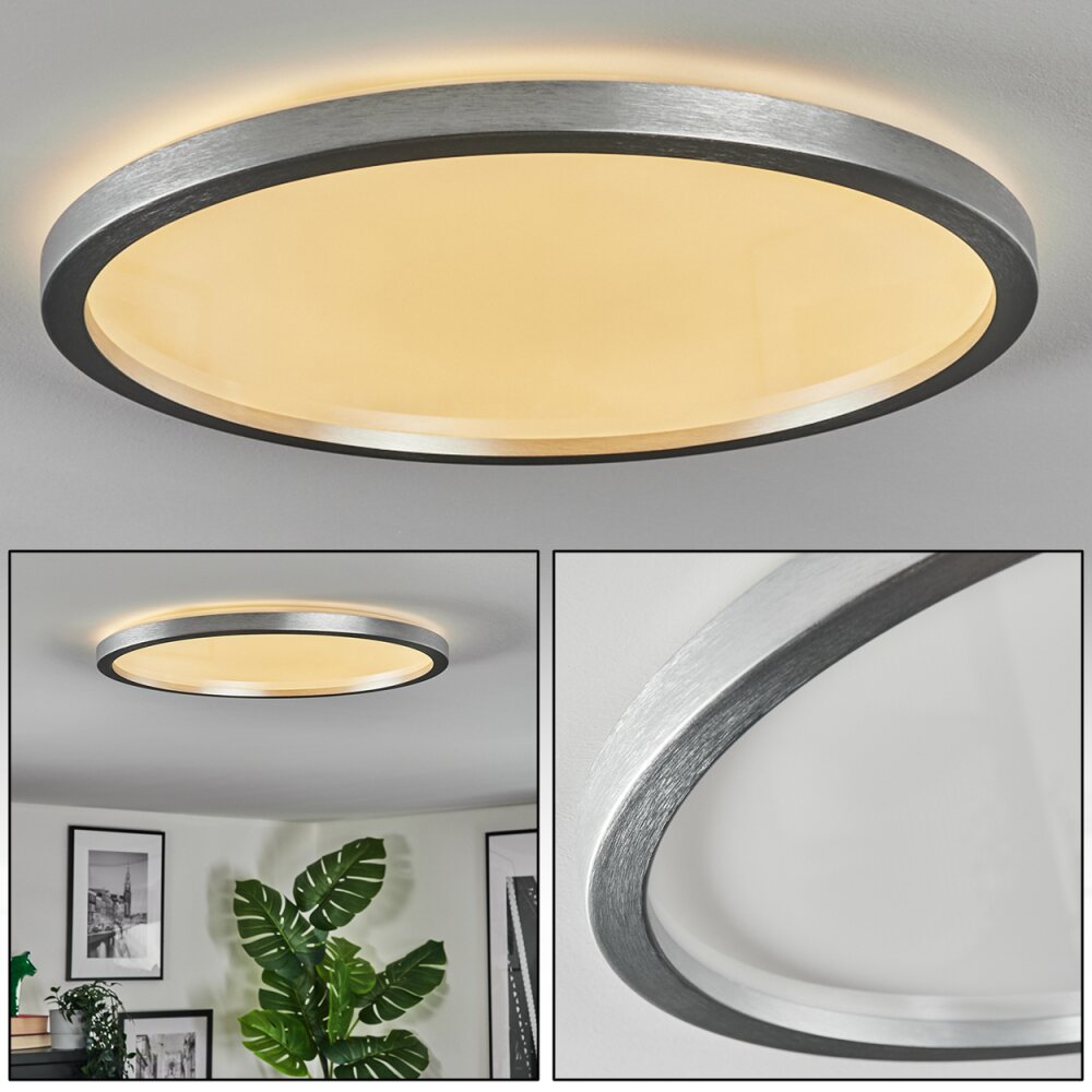 Xarel Lampa sufitowa, Panel LED Srebrny, 1-punktowy main product photo