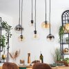 Koyoto Lampa wisząca, Kula świetlna, Lampa wisząca W kolorze bursztynu, Przezroczysty, Przydymiony, 6-punktowe