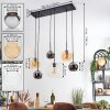 Koyoto Lampa wisząca, Kula świetlna, Lampa wisząca W kolorze bursztynu, Chrom, Przezroczysty, Przydymiony, 6-punktowe