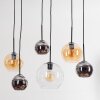 Koyoto Lampa wisząca, Kula świetlna, Lampa wisząca W kolorze bursztynu, Chrom, Przezroczysty, Przydymiony, 6-punktowe