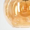 Koyoto lampa wisząca, kula świetlna, lampa wisząca bursztynowy, chrom, przezroczysty, przydymiony, 6-punktowe