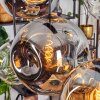 Ripoll lampa wisząca, kula świetlna, lampa wisząca bursztynowy, przezroczysty, przydymiony, 6-punktowe