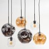 Ripoll Lampa wisząca, Kula świetlna, Lampa wisząca W kolorze bursztynu, Przezroczysty, Przydymiony, 6-punktowe