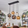 Ripoll Lampa wisząca, Kula świetlna, Lampa wisząca W kolorze bursztynu, Przezroczysty, Przydymiony, 6-punktowe