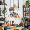 Ripoll lampa wisząca, kula świetlna, lampa wisząca bursztynowy, przezroczysty, przydymiony, 6-punktowe