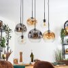 Ripoll lampa wisząca, kula świetlna, lampa wisząca bursztynowy, przezroczysty, przydymiony, 6-punktowe