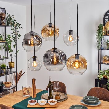 Ripoll Lampa wisząca, Kula świetlna, Lampa wisząca W kolorze bursztynu, Przezroczysty, Przydymiony, 6-punktowe Ripoll Lampa wisząca, Kula świetlna, Lampa wisząca W kolorze bursztynu, Przezroczysty, Przydymiony, 6-punktowe