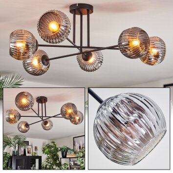 Ripoll Lampa sufitowa, Kula świetlna Przydymiony, 6-punktowe