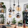 Gastor lampa wisząca, kula świetlna, lampa wisząca bursztynowy, chrom, przezroczysty, przydymiony, 6-punktowe
