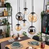 Gastor Lampa wisząca, Kula świetlna, Lampa wisząca W kolorze bursztynu, Chrom, Przezroczysty, Przydymiony, 6-punktowe