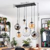 Gastor Lampa wisząca, Kula świetlna, Lampa wisząca W kolorze bursztynu, Chrom, Przezroczysty, Przydymiony, 6-punktowe