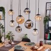 Gastor lampa wisząca, kula świetlna, lampa wisząca bursztynowy, chrom, przezroczysty, przydymiony, 8-punktowe