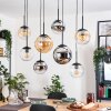 Gastor lampa wisząca, kula świetlna, lampa wisząca bursztynowy, chrom, przezroczysty, przydymiony, 8-punktowe