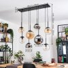Gastor lampa wisząca, kula świetlna, lampa wisząca bursztynowy, chrom, przezroczysty, przydymiony, 8-punktowe