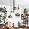 Ripoll lampa wisząca, kula świetlna, lampa wisząca bursztynowy, przezroczysty, przydymiony, 6-punktowe