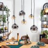 Ripoll lampa wisząca, kula świetlna, lampa wisząca bursztynowy, przezroczysty, przydymiony, 6-punktowe
