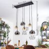 Ripoll lampa wisząca, kula świetlna, lampa wisząca bursztynowy, przezroczysty, przydymiony, 6-punktowe