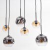 Ripoll lampa wisząca, kula świetlna, lampa wisząca bursztynowy, przezroczysty, przydymiony, 6-punktowe