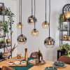 Ripoll Lampa wisząca, Kula świetlna, Lampa wisząca W kolorze bursztynu, Przezroczysty, Przydymiony, 6-punktowe