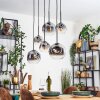 Ripoll lampa wisząca, kula świetlna, lampa wisząca przezroczysty, przydymiony, 6-punktowe