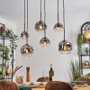 Ripoll lampa wisząca, kula świetlna, lampa wisząca przezroczysty, przydymiony, 6-punktowe