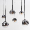 Ripoll lampa wisząca, kula świetlna, lampa wisząca przezroczysty, przydymiony, 6-punktowe